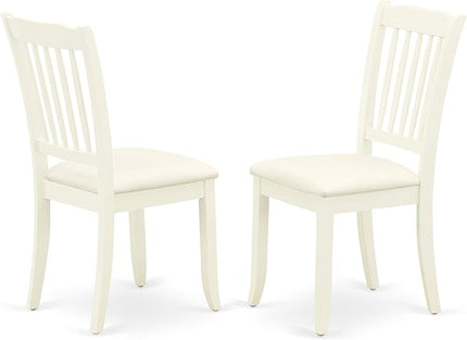 East West Furniture NODA5-LWH-C 5 Piece Kitchen Table & Chairs Set Includes a Rectangle Dining Table with Butterfly Leaf and 4 Linen Fabric Dining Room Chairs, 32x54 Inch, Linen White - LeafyLoom