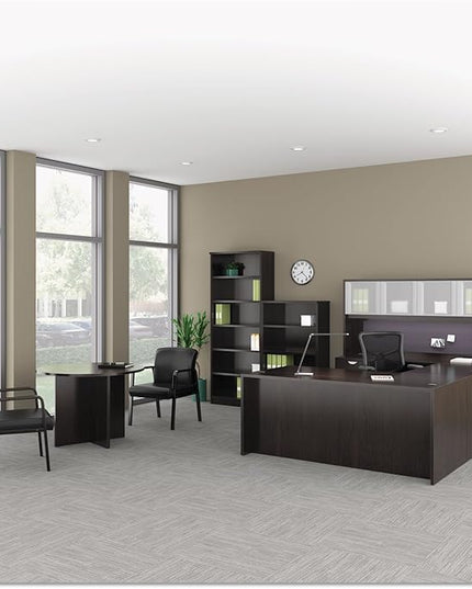 Alera ALEVA542822ES 15.63 in. x 20.5 in. x 28.5 in. Valencia Series 2-Drawer Full File Pedestal - Espresso - LeafyLoom