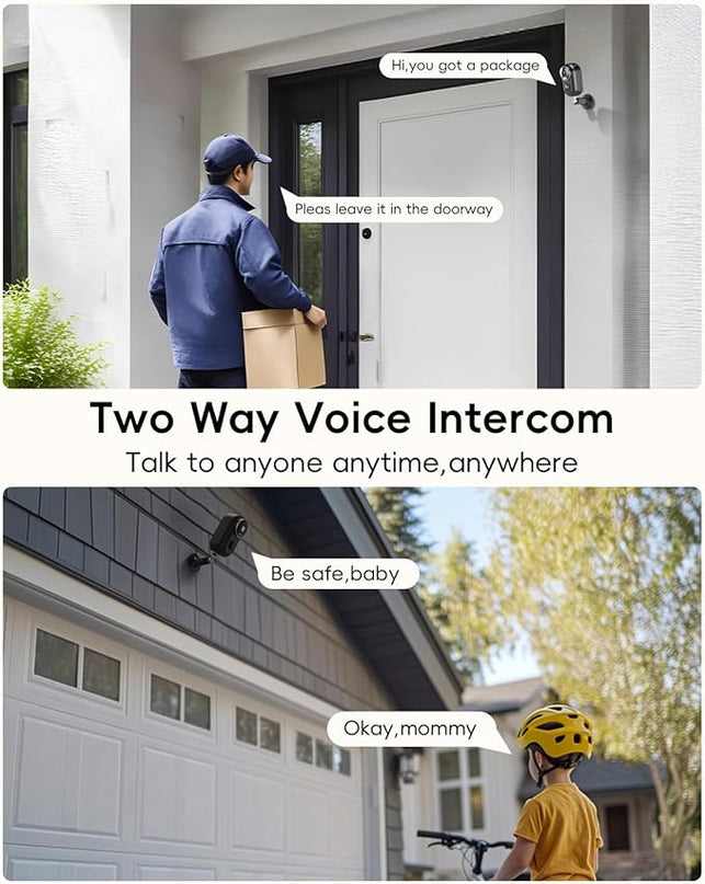ZUMIMALL Security Cameras Wireless Outdoor,2K Cameras for Home Security, Outdoor/Indoor Camera Battery Powered, 2.4G WiFi, Magnetic Mount,3MP Color Night Vision/Siren/PIR/AI/Cloud/Alexa ZUMIMALL