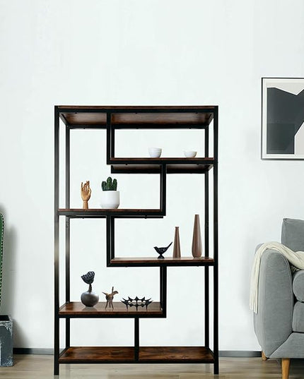 5 Tier Bookshelf Tall Bookcase bookcases and Book Shelves 5 Shelf Bookshelves and bookcases Wide Bookshelf for Bedroom Large Bookshelf Small Bookcase Shelf Book case Book Shelf for office - LeafyLoom