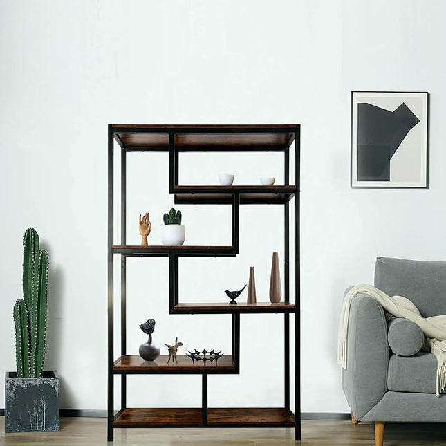 5 Tier Bookshelf Tall Bookcase bookcases and Book Shelves 5 Shelf Bookshelves and bookcases Wide Bookshelf for Bedroom Large Bookshelf Small Bookcase Shelf Book case Book Shelf for office - LeafyLoom