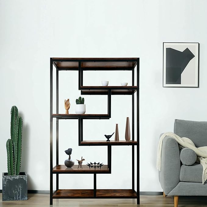 5 Tier Bookshelf Tall Bookcase bookcases and Book Shelves 5 Shelf Bookshelves and bookcases Wide Bookshelf for Bedroom Large Bookshelf Small Bookcase Shelf Book case Book Shelf for office - LeafyLoom