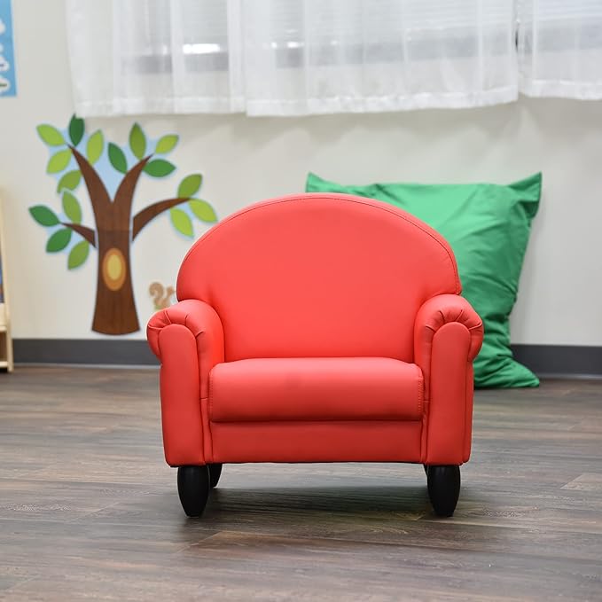 Children's Factory As We Grow Toddler Chair, Red, CF805-196, Flexible Seating for Daycare or Preschool, Kids Reading Chair, Playroom Furniture - LeafyLoom