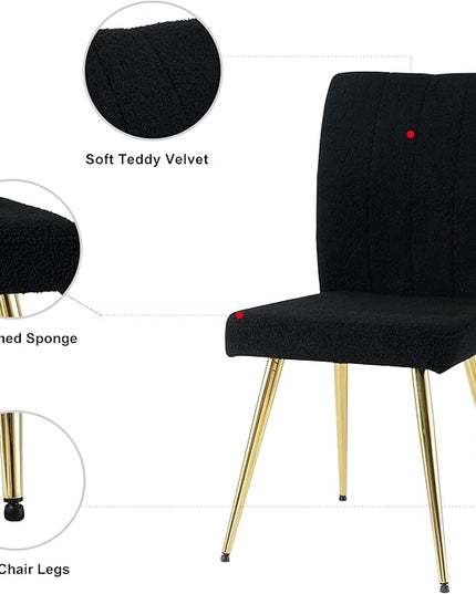 NicBex Haerin-SD-00370-LWJ Dining Chairs, 17.5"x22.8"x35.6", Black - LeafyLoom