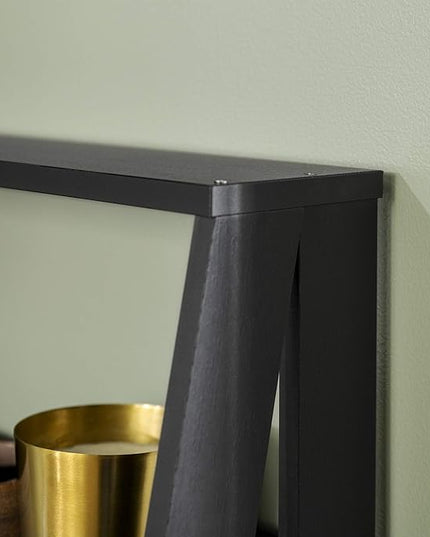 Walker Edison Sophia Modern 4 Shelf Ladder Bookcase , 55 Inch, Black - LeafyLoom