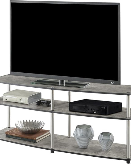 Convenience Concepts Designs2Go 3 Tier 60" TV Stand, Faux Birch - LeafyLoom