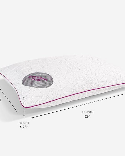 Bedgear Storm Performance Pillow - Size 0.0 - Cooling Pillow for Hot Sleepers - Medium Firmness Bed Pillow for All Sleep Positions - Hypoallergenic, Washable Removable Cover - 20" W x 26" L x 4.75" H - LeafyLoom
