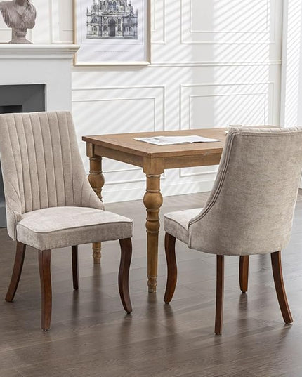 NicBex Haerin-SD-00128-LWJ Dining Chairs, 24.6"x19.7"x37.5", Beige - LeafyLoom