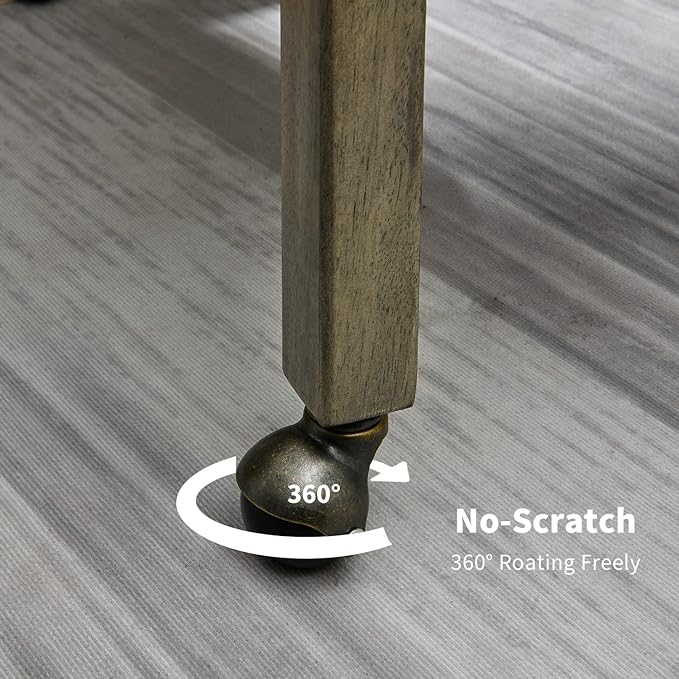 Dining Chairs with Casters and Arms, Large Rolling Dining Chairs with Wheels, Wood Boss Caption's Chairs, 26" D x 25.2" W x 31.5" H, Grey Legs & Dark Grey Fabric SY-1318-GY - LeafyLoom