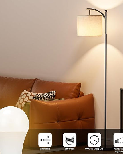 Ambimall 9W LED Light Bulbs with Remote Control, Stepless Dimmable 3000K-6000K,E26 Base - LeafyLoom