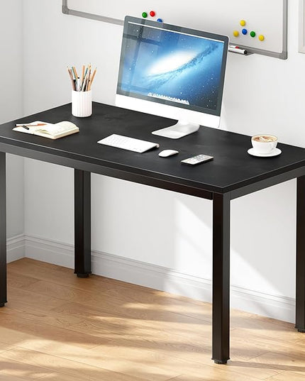 DlandHome 39 inches Small Computer Desk,Writing Table for Small Spaces Study Table Student Laptop Desk Black - LeafyLoom