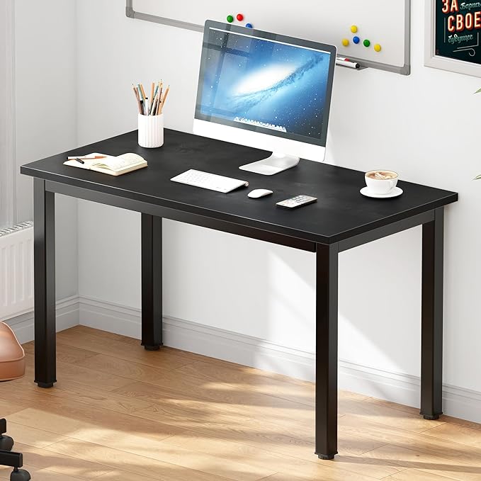 DlandHome 39 inches Small Computer Desk,Writing Table for Small Spaces Study Table Student Laptop Desk Black - LeafyLoom