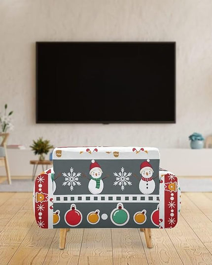 FKELYI Christmas Sofa Furniture Protector for Indoor Easy Going Stretch Sofa Slipcover Non-Slip Sofa Slicpovers Washable Sofa Couch Cover M FKELYI
