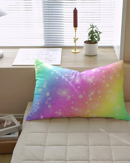 Rainbow Comforter Set 5 pcs Full,Pink Bedding,Bed in A Bag 5 pcs Rainbow Comforter,Kids Princess Comforter Set Full,Rainbow Bedding for Teen Girls Adults - LeafyLoom