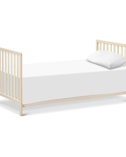 Carter's by DaVinci Colby 4-in-1 Convertible Mini Crib with Trundle Drawer in Washed Natural, Greenguard Gold Certified, Undercrib Storage - LeafyLoom