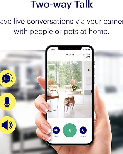 Canary View Indoor Home Security Camera 1080p HD WiFi IP | 24/7 Watch Live Video, Motion Alerts, Two-Way Talk, Night Vision, 10x Zoom, Private Mode, Works with Alexa, Google Assistant and More Canary