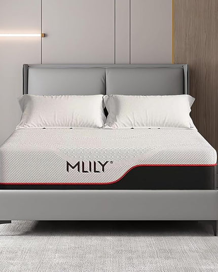 EGOHOME 12 Inch Twin XL Mattress, Gel Cooling Memory Foam Mattress for Back Pain Relief, Manchester United Mattress Bed in a Box, Made in USA, CertiPUR-US Certified, 38”x80”x12” White - LeafyLoom