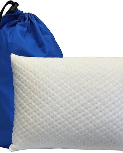 Travel Mini Pillow - 100% Talalay Latex, Compressable, Light and Compact, Sleep on Vacation, Camping, Hiking, Airplanes, Hotels, Home - LeafyLoom