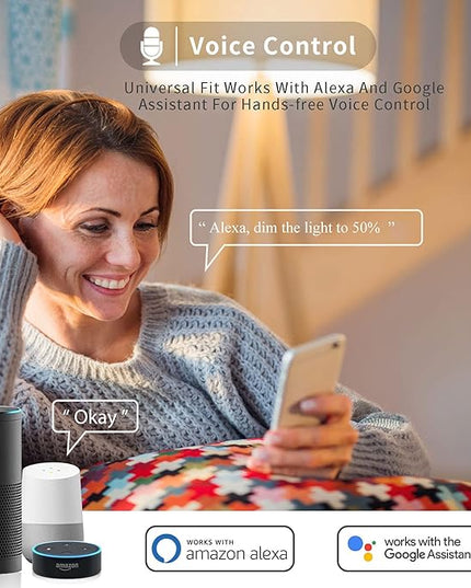 GU10 Smart Bulb 4 Pack, RGBCW Color Changing Alexa LED Light Bulbs 5W - WiFi Track Light Bulbs Dimmable Music Sync 2.4G WiFi Smart Bulbs Compatible with Google Assistant for Kitchen, Bedroom AvatarControls