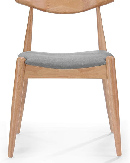 Christopher Knight Home Francie Fabric with Oak Finish Dining Chairs, 2-Pcs Set, Beige - LeafyLoom