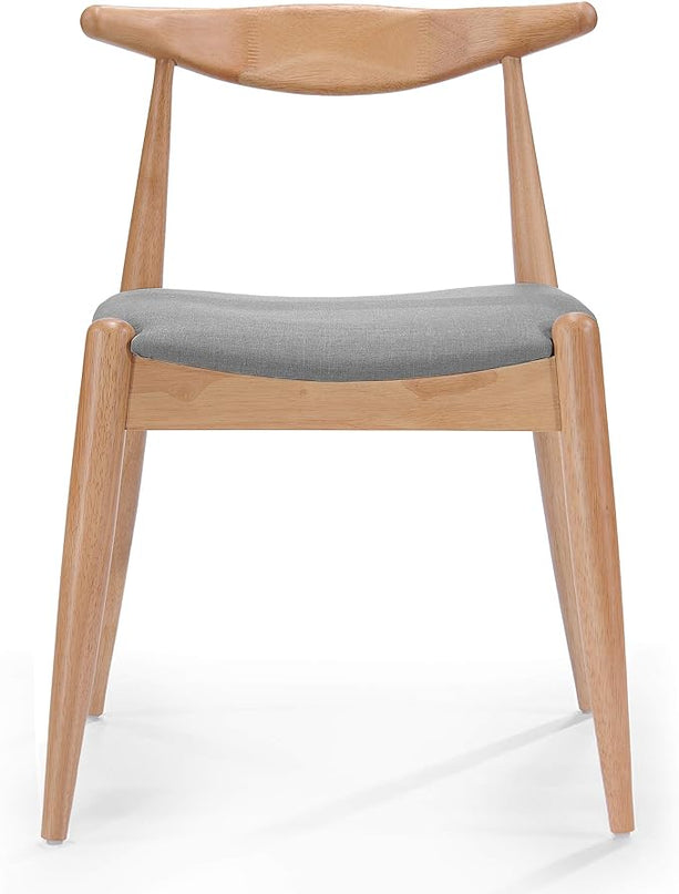 Christopher Knight Home Francie Fabric with Oak Finish Dining Chairs, 2-Pcs Set, Beige - LeafyLoom