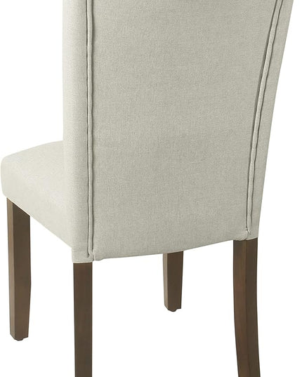 HomePop Classic Parsons Dining Chairs, Pack of 2, Soft Gray Woven - LeafyLoom