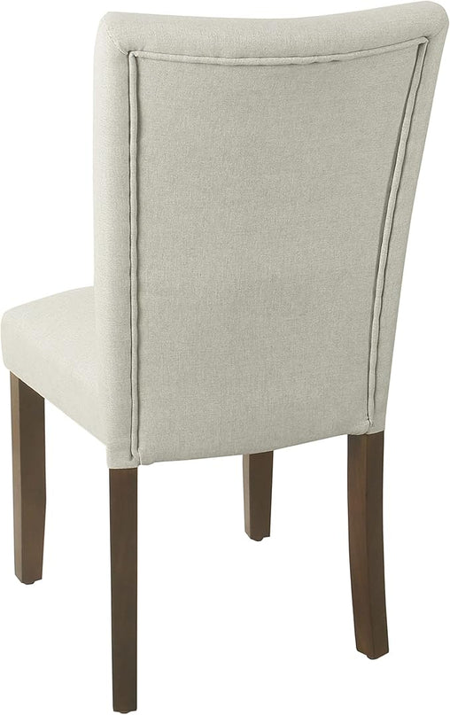 HomePop Classic Parsons Dining Chairs, Pack of 2, Soft Gray Woven - LeafyLoom