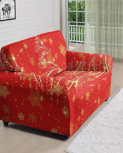 FKELYI Easy Going Stretch Sofa Slipcover Christmas Tree Sofa Couch Cover Washable Sofa Slipcovers Comfortable Furniture Protector M FKELYI