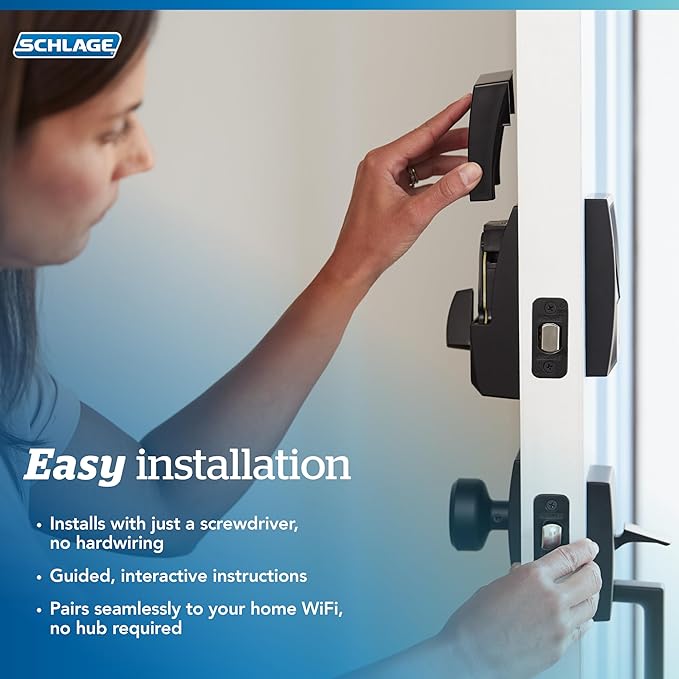 SCHLAGE BE489WB CEN 716 Encode Deadbolt Smart Lock | WiFi Touchscreen Keypad, Aged Bronze SchlageLockCompany