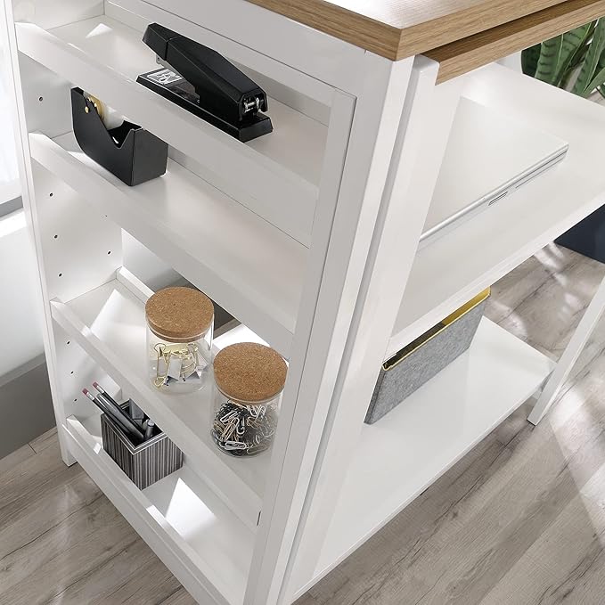 Sauder Miscellaneous Storage Kitchen Island, L: 31.50" x W: 32.88" x H: 36.00", White Finish - LeafyLoom