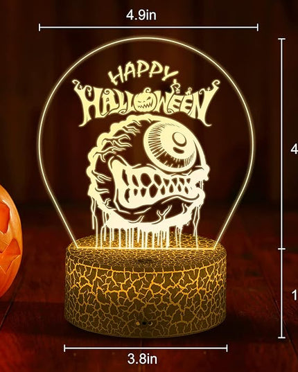 Halloween Decorations Limited Edition Scary Eyeball Decoration Indoor, Desk Visual 3D Lamp Night Light with Remote, Multiple Colour & Flashing Modes and Brightness Adjusted - LeafyLoom