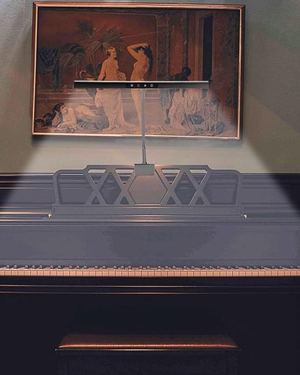 Piano Lamp with 3 Color Modes, Adjustable Height & Direction - Desk Piano Light with Auto-Off Timer - Wide Illumination Music Stand Light for Grand & Digital Pianos - LeafyLoom