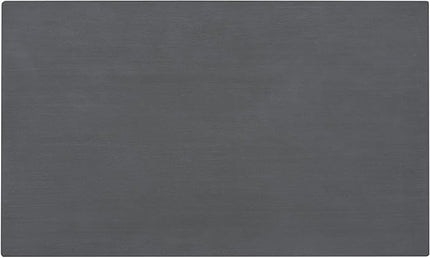 6-Piece Mid-Century Dining Set for 6, Trestle Table and 4 Elegant Victorian Round Back Chairs & Bench, for Kitchen Living Room, Gray+Antique White, 59.8" L x 35.8" W x 30" H - LeafyLoom