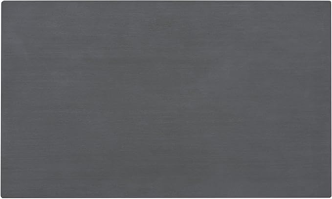 6-Piece Mid-Century Dining Set for 6, Trestle Table and 4 Elegant Victorian Round Back Chairs & Bench, for Kitchen Living Room, Gray+Antique White, 59.8" L x 35.8" W x 30" H - LeafyLoom