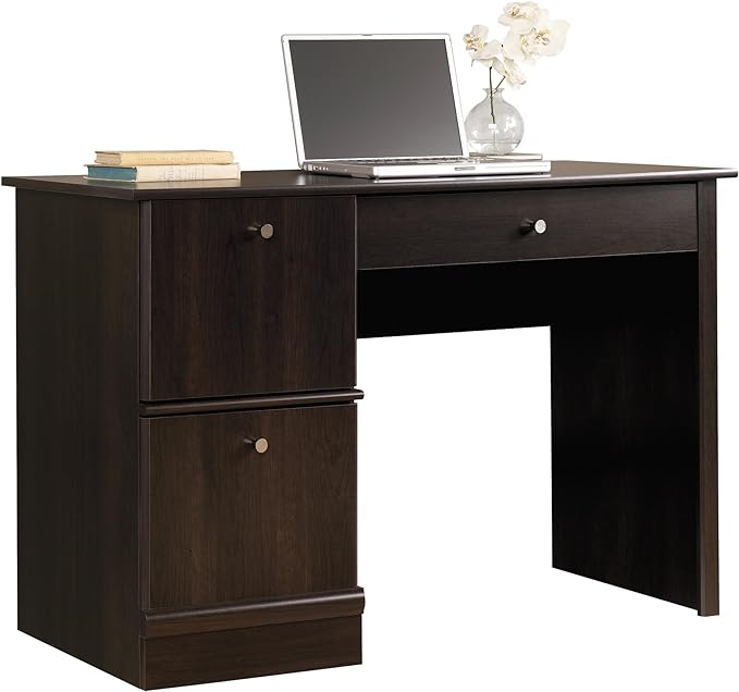 Sauder Computer Desk, Cinnamon Cherry Finish - LeafyLoom