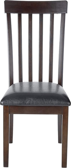 Signature Design Dining Room Chair and Table Set (Set of 2) + Rectangular Table, Dark Brown - LeafyLoom