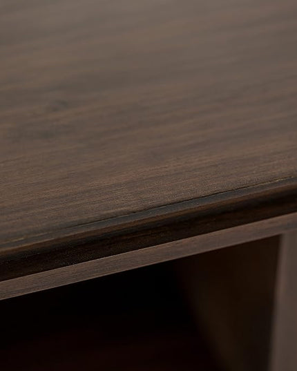 SIMPLIHOME Artisan SOLID WOOD 72 Inch Wide Transitional TV Media Stand in Natural Aged Brown for TVs up to 80 Inch, For the Living Room and Entertainment Center - LeafyLoom