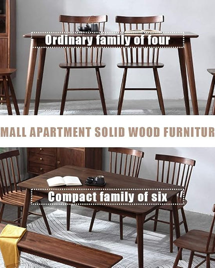 Dining Table Kitchen Table 47" Dining Room Table Small Kitchen Table for Small Spaces Table Modern Home Furniture Dinner Table Rectangular (Espresso) - LeafyLoom