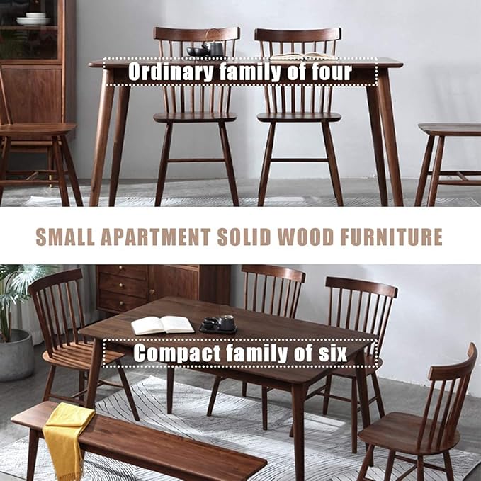 Dining Table Kitchen Table 47" Dining Room Table Small Kitchen Table for Small Spaces Table Modern Home Furniture Dinner Table Rectangular (Espresso) - LeafyLoom