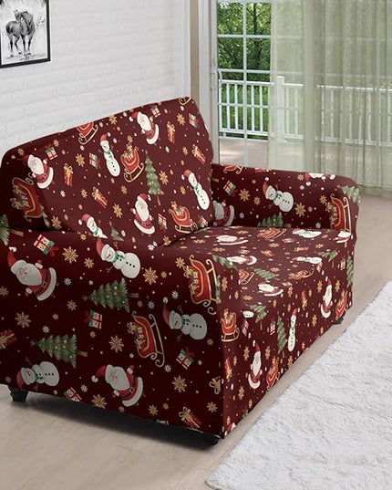 FKELYI Red Christmas Sofa Couch Cover for Indoor Non-Slip Furniture Protector Easy Going Stretch Sofa Slipcover Washable Sofa Slipcovers M FKELYI