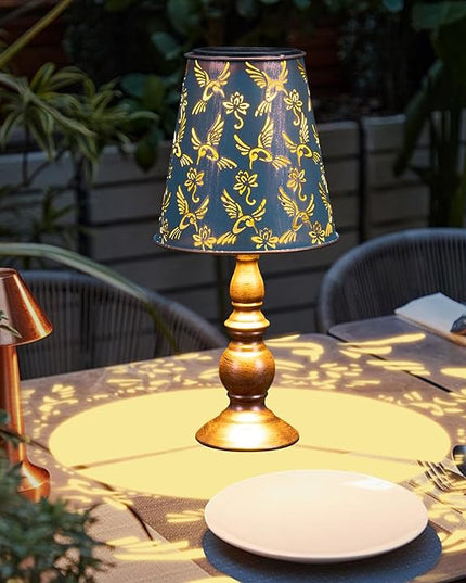 pearlstar Solar Table Lamps Bedside Lamps - Hummingbird Garden Waterproof Cordless Solar Table Lamps for Patio Garden Pathway Yard - LeafyLoom