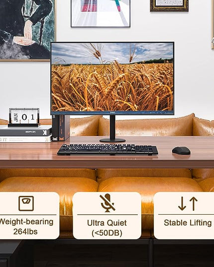 Electric Standing Desk Frame Dual Motor Height Adjustable Desk Motorized Stand Up Desk-Black(Frame Only) - LeafyLoom