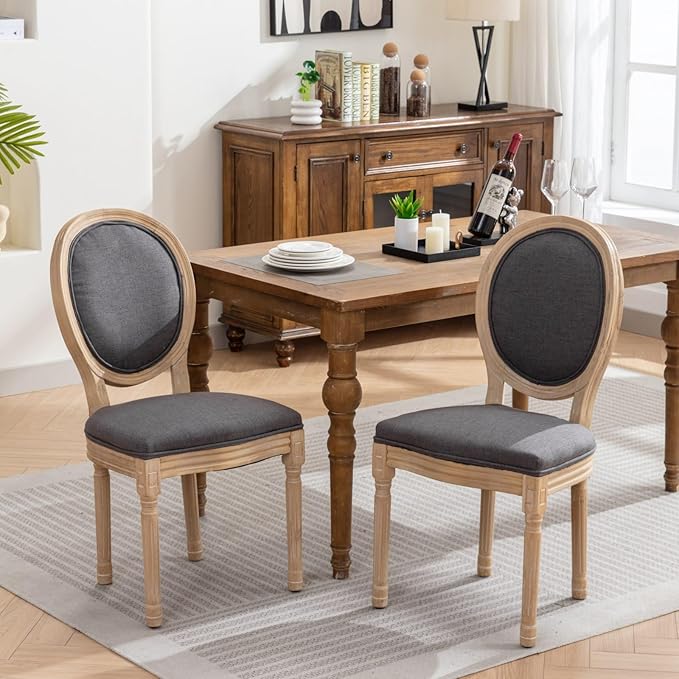 NicBex Haerin-SD-00127-LWJ Dining Chairs, 22.8"x19.3"x37.4", Dark Gray - LeafyLoom
