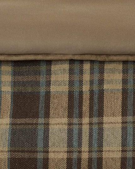 Woolrich Rustic Lodge Cabin Comforter Set - All Season Down Alternative Warm Bedding Layer and Matching Shams, Oversized Twin, Hadley Plaid, Multi - LeafyLoom