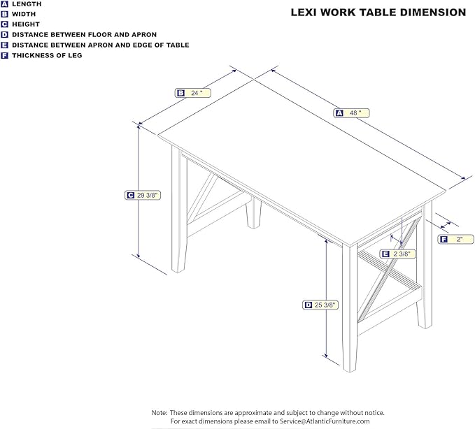 Multi-Purpose Desk, Writing Desk, Craft Table, Work Table, Computer Desk, Solid Wood, Brown - LeafyLoom