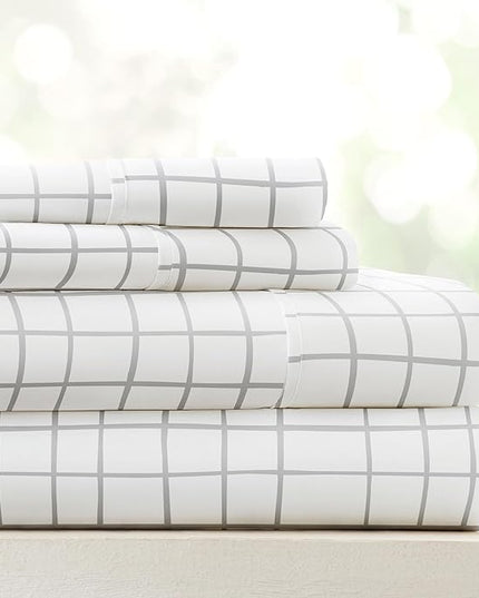 Linen Market 4 Piece California King Bedding Sheet Set (Light Gray) - Sleep Better Than Ever with These Ultra-Soft Cooling Bed Sheets for Your California King Size Bed - Deep Pocket Fits 16" Mattress - LeafyLoom