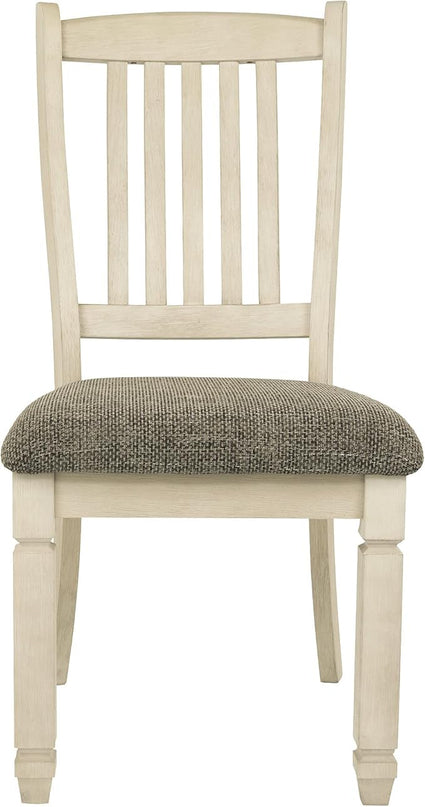 Signature Design by Ashley Bolanburg 20" Upholstered Dining Room Chair, Set of 2, Antique White - LeafyLoom