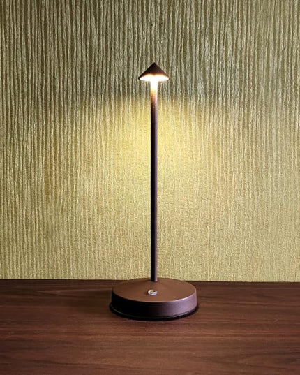 2 PACK Cordless Lamps,Battery Rechargeable Table Lamp,Portable Lamps,2 Level Brightness Dimmable Night Light,Minimalist Design,Cordless Table Lamps for Living Room/Restaurant/Couple Dinner(Rust) - LeafyLoom