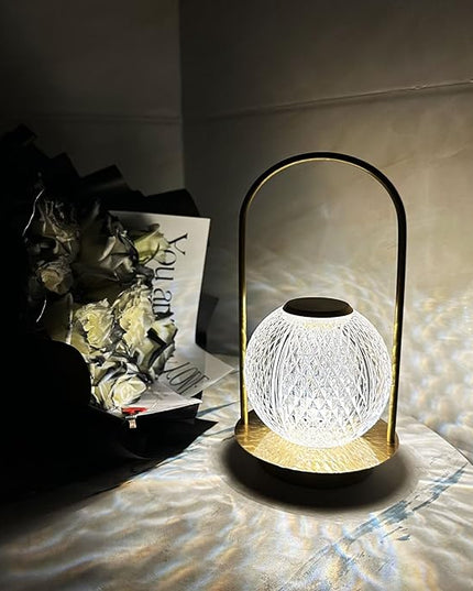 Portable Metal Desk Lamp, 16 Colors LED Rechargeable Night Light with Remote/Touch Control and USB, Gifts for Kids Friends Lover - LeafyLoom