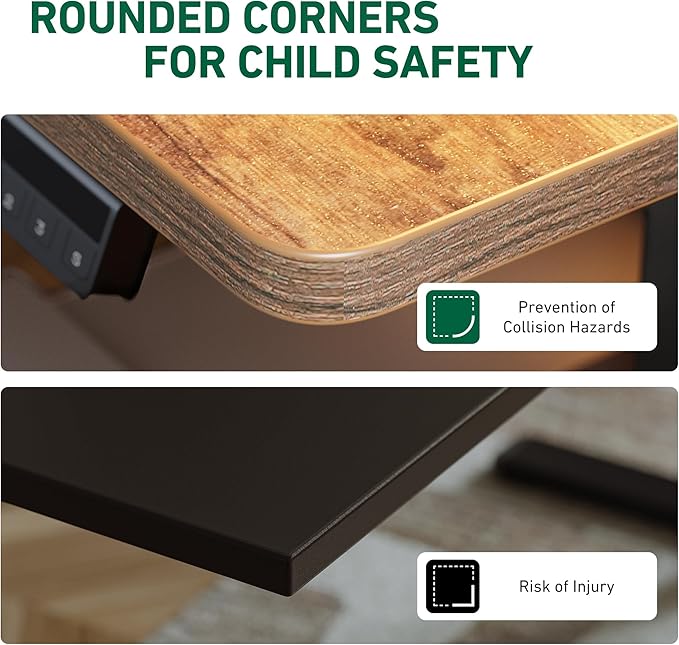 FEZIBO 48 x 24 Inches Standing Desk with Drawer, Adjustable Height Electric Stand up Desk with Storage, Sit Stand Home Office Desk, Ergonomic Computer Desk, Rustic Brown - LeafyLoom